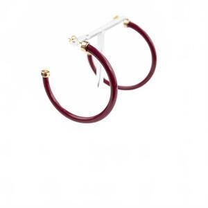 NEW HOO HOOPS women's hoop earrings in maroon